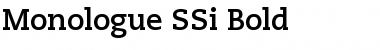 Download Monologue SSi Bold Font