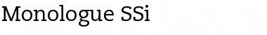 Download Monologue SSi Regular Font