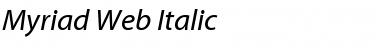 Download Myriad Web Italic Font
