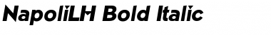 Download NapoliLH Bold Italic Font