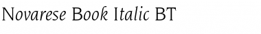 Download Novarese Bk BT Book Italic Font