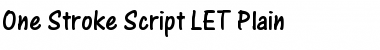 Download One Stroke Script LET Font