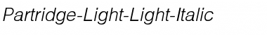Download Partridge-Light-Light-Italic Regular Font