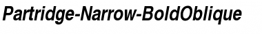 Download Partridge-Narrow-BoldOblique Regular Font