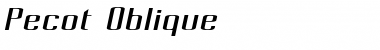 Download Pecot Oblique Regular Font