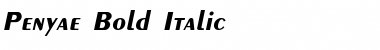 Download Penyae Bold Italic Font