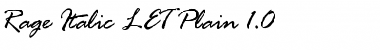 Download Rage Italic LET Plain Font