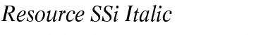 Download Resource SSi Italic Font