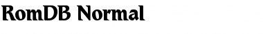 Download RomDB Normal Font