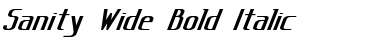 Download Sanity Wide Bold Italic Font