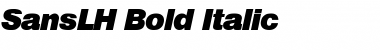 Download SansLH Bold Italic Font