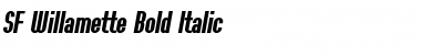 Download SF Willamette Bold Italic Font Title Preview