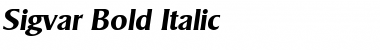 Download Sigvar Bold Italic Font
