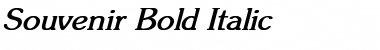 Download Souvenir Bold Italic Font