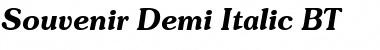 Download Souvenir Lt BT Demi Italic Font