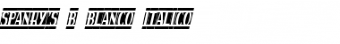 Download spanky's b blanco italico regular Font