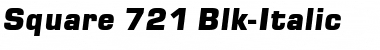 Download Square 721 Blk Italic Font