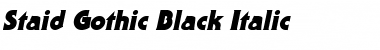 Download Staid Gothic Black Italic Font