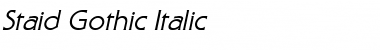 Download Staid Gothic Italic Font