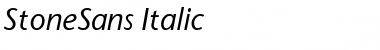 Download StoneSans Italic Font