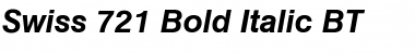 Download Swis721 BT Bold Italic Font