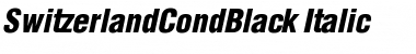 Download SwitzerlandCondBlack Italic Font