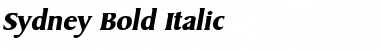Download Sydney Bold Italic Font