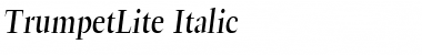 Download TrumpetLite Italic Font