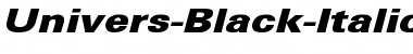 Download Univers-Black-Italic Wd Regular Font