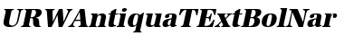 Download URWAntiquaTExtBolNar Oblique Font