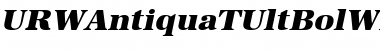Download URWAntiquaTUltBolWid Oblique Font