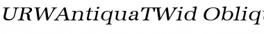 Download URWAntiquaTWid Oblique Font