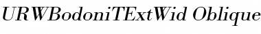 Download URWBodoniTExtWid Oblique Font