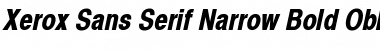 Download Xerox Sans Serif Narrow Bold Oblique Font