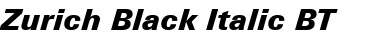 Download Zurich Black Italic Font