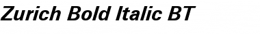 Download Zurich Bold Italic Font