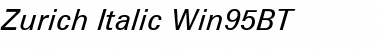 Download Zurich Win95BT Italic Font