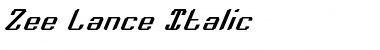 Download Zee Lance Italic Font