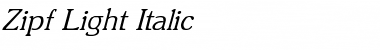 Download Zipf Light Italic Font