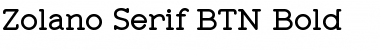 Download Zolano Serif BTN Bold Font