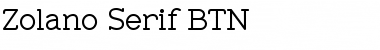 Download Zolano Serif BTN Regular Font
