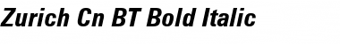 Download Zurich Cn BT Bold Italic Font