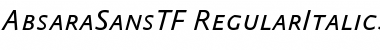 Download AbsaraSansTF-RegularItalicSC Font Download AbsaraSansTF-RegularItalicSC Font