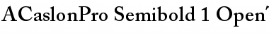 Download Adobe Caslon Pro Semibold Font
