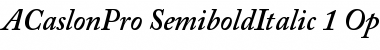 Download Adobe Caslon Pro Semibold Italic Font