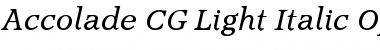 Download Accolade CG Light Font Download Accolade CG Light Font