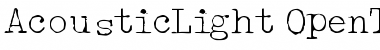 Download AcousticLight Font Download AcousticLight Font