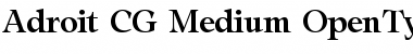 Download Adroit CG Medium Font