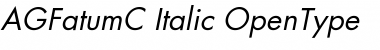 Download AGFatumC Italic Font