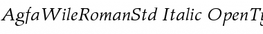 Download Agfa Wile Roman Std Font